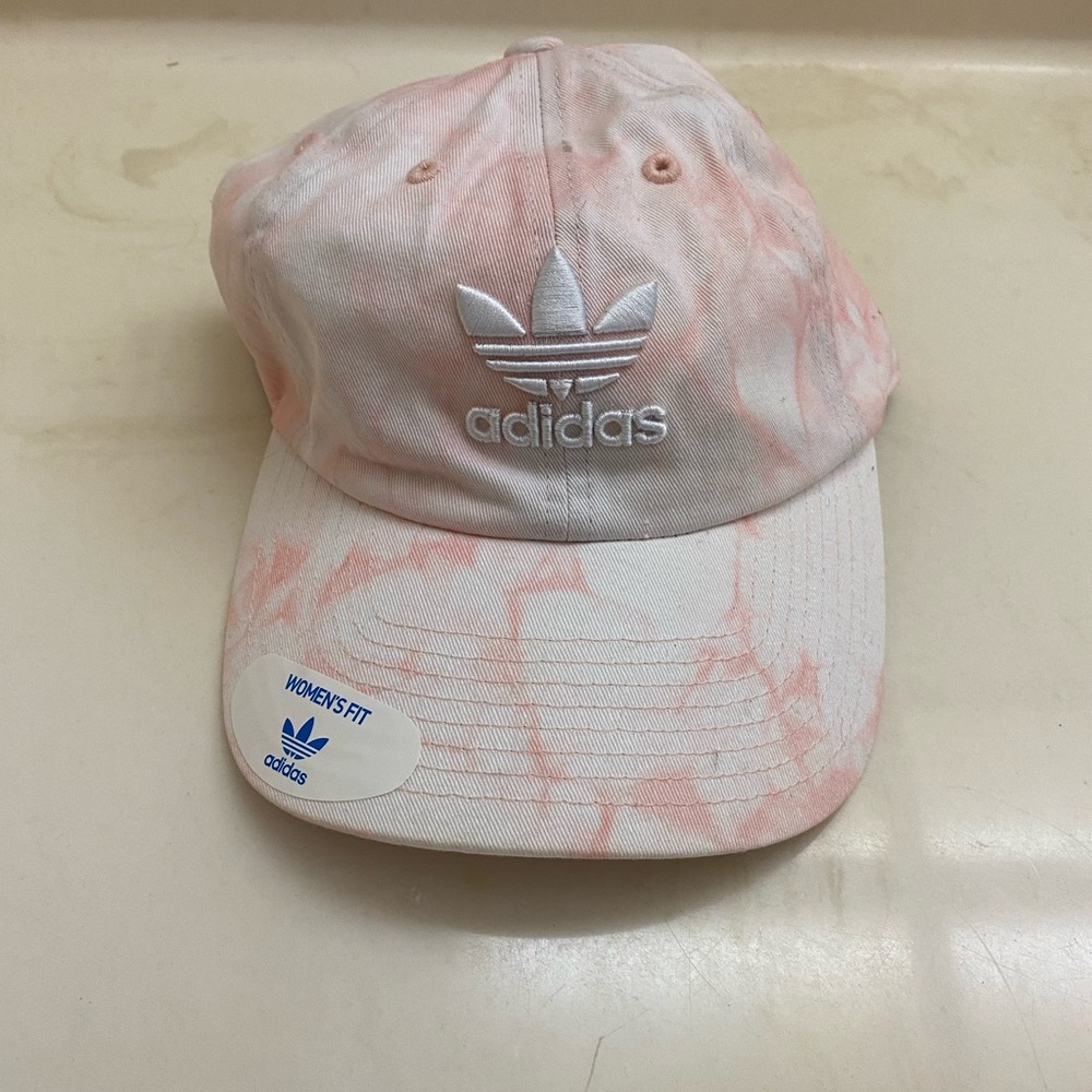 ADIDAS ORIGINAL TIE DYE PINK AND WHITE HAT NWT